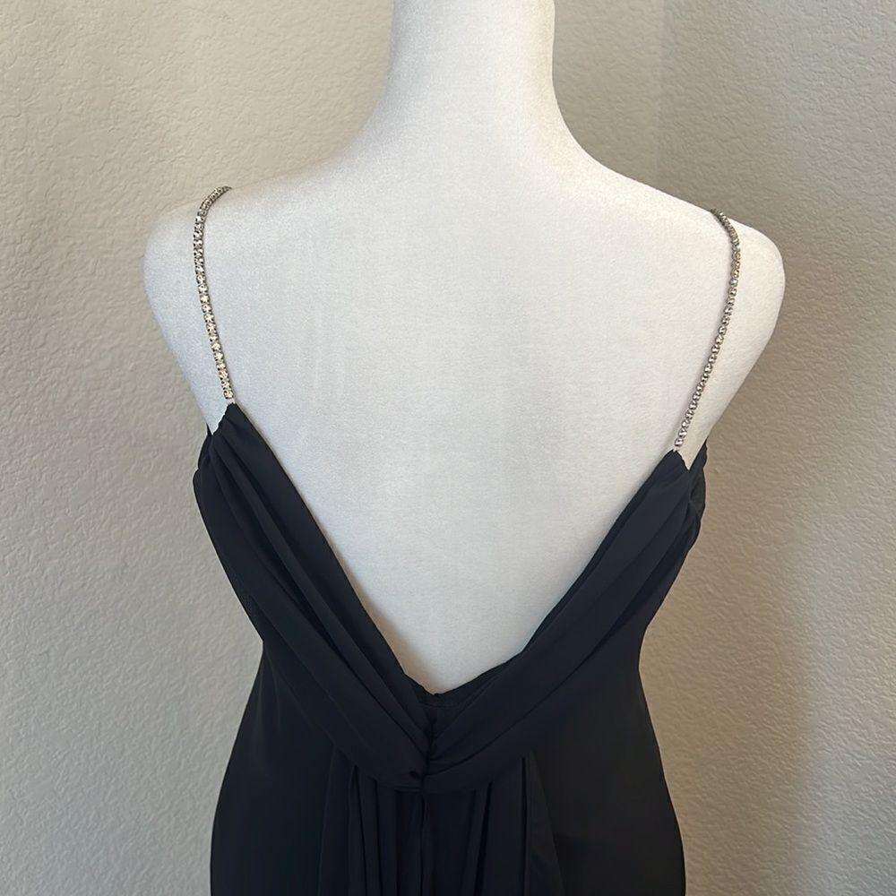 Dave & Johnny Black Dress with Delicate Straps - Picture 4 of 7